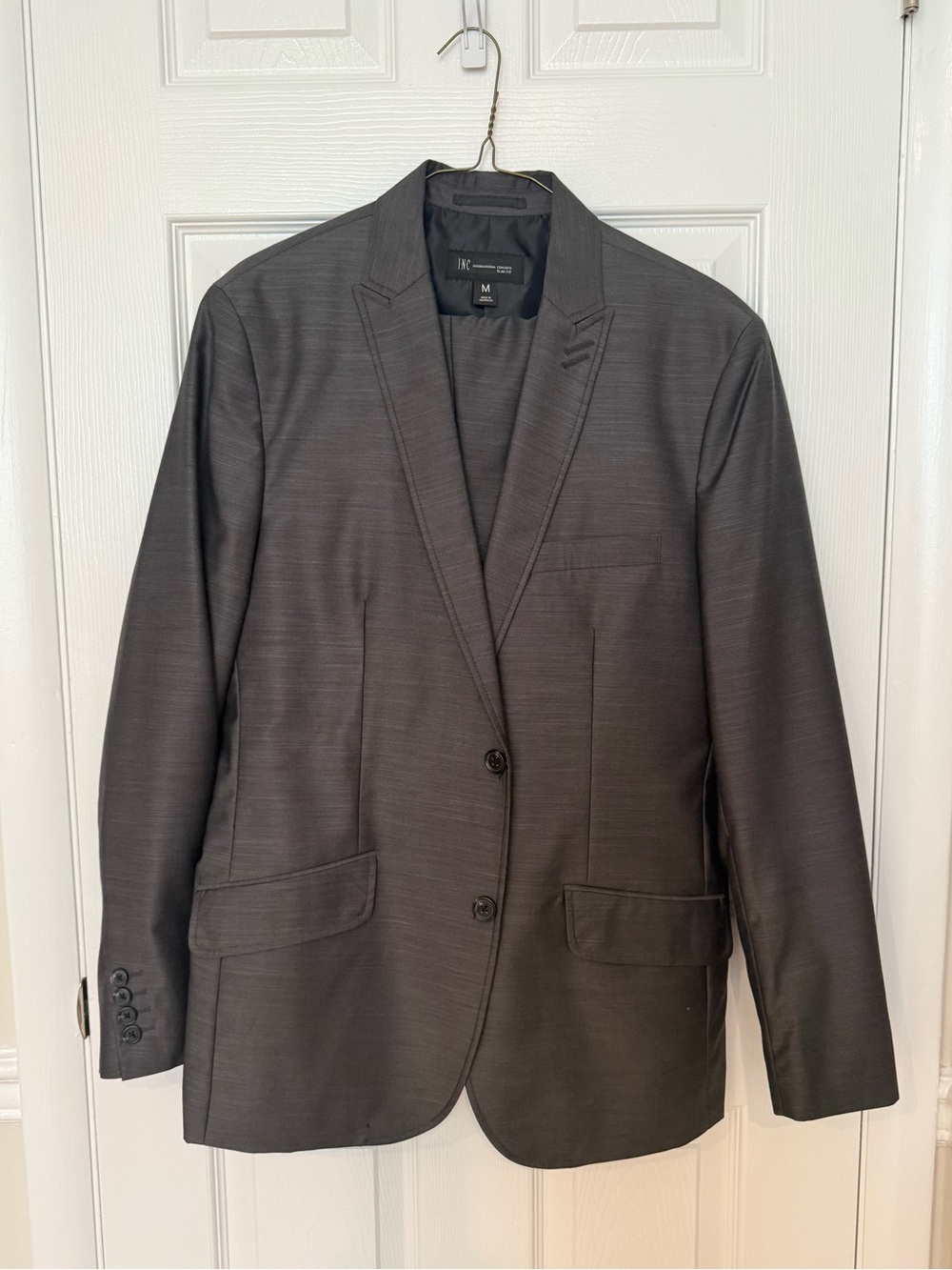 INC International Concepts Charcoal 3-piece Men’s Suit